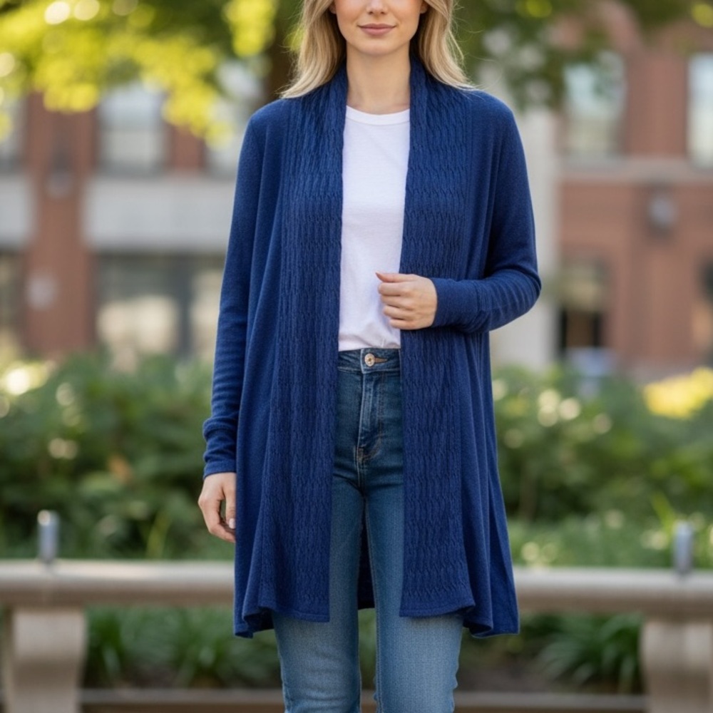 MARINA RINALDI Mare Cardigan in Dress Blue